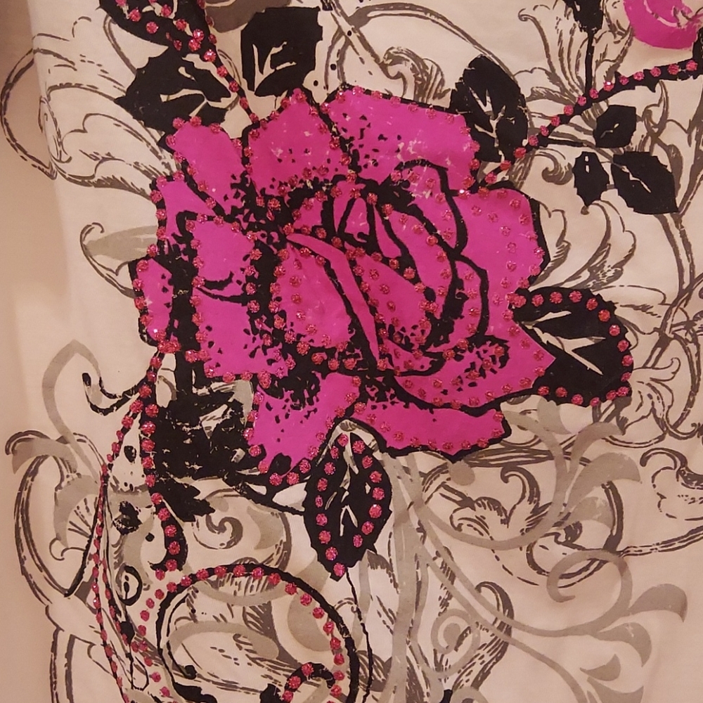 Pink Rose Bling Top - Picture 2 of 9